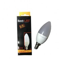 BEST LED žárovka E14, svíčka, 5W,240V 450lm, WW