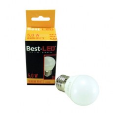 BEST LED žárovka E27/G45 mini, 240V, 5W, 450lm, teplá bílá