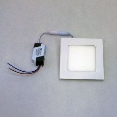 mini LED panel vestavný čtverec 12x12cm 6W, teplá bílá