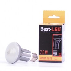 BEST LED žárovka E27/R63, 240V, 7W, WW